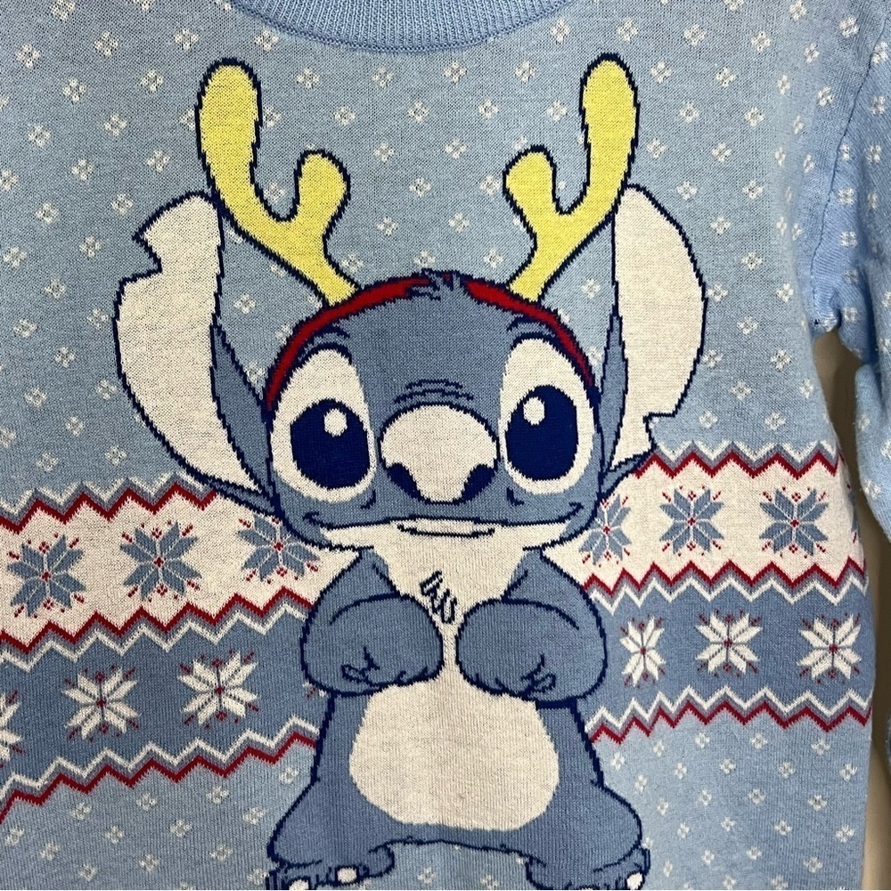 Disney Stitch Sweater Christmas Holiday Winter Pullover Small Women’s Kids Ugly - Picture 3 of 11